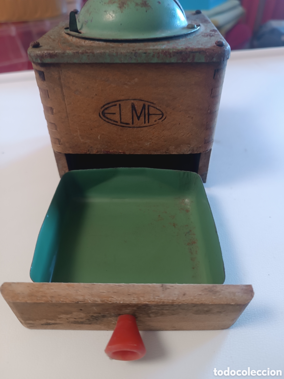 Antig&uuml;edades: MOLINILLO de caf&eacute; ELMA, en madera y metal. - Foto 5