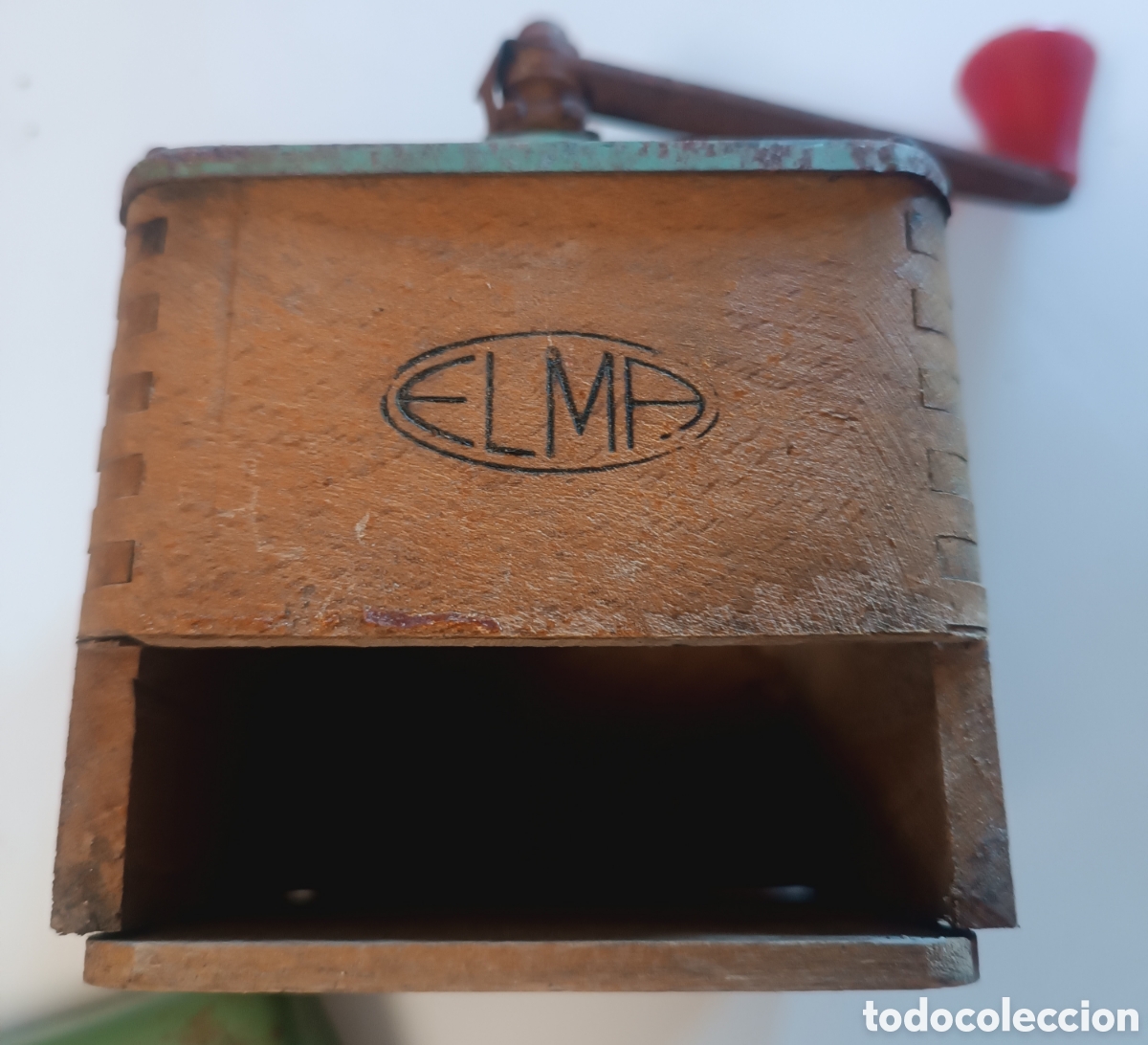 Antig&uuml;edades: MOLINILLO de caf&eacute; ELMA, en madera y metal. - Foto 8
