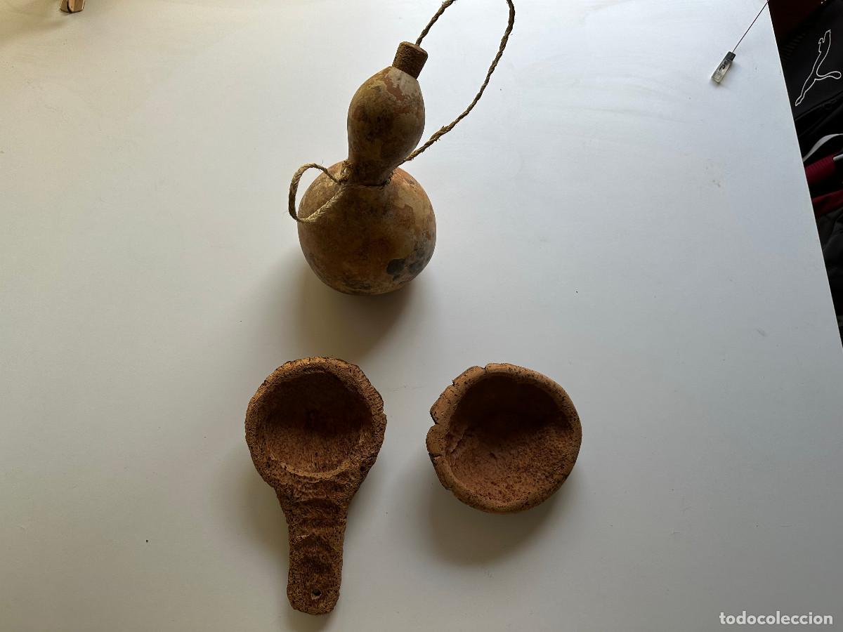 Antig&uuml;edades: CANTIMPLORA DE PASTOR Y CUCHARROS DE CORCHO - Foto 18