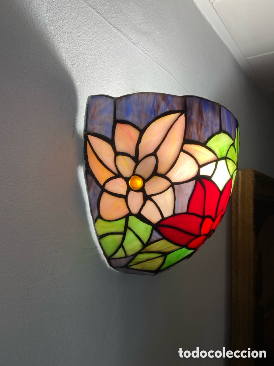 Antig&uuml;edades: Tiffany l&aacute;mpara de pared .Modelo 1900 - Foto 2