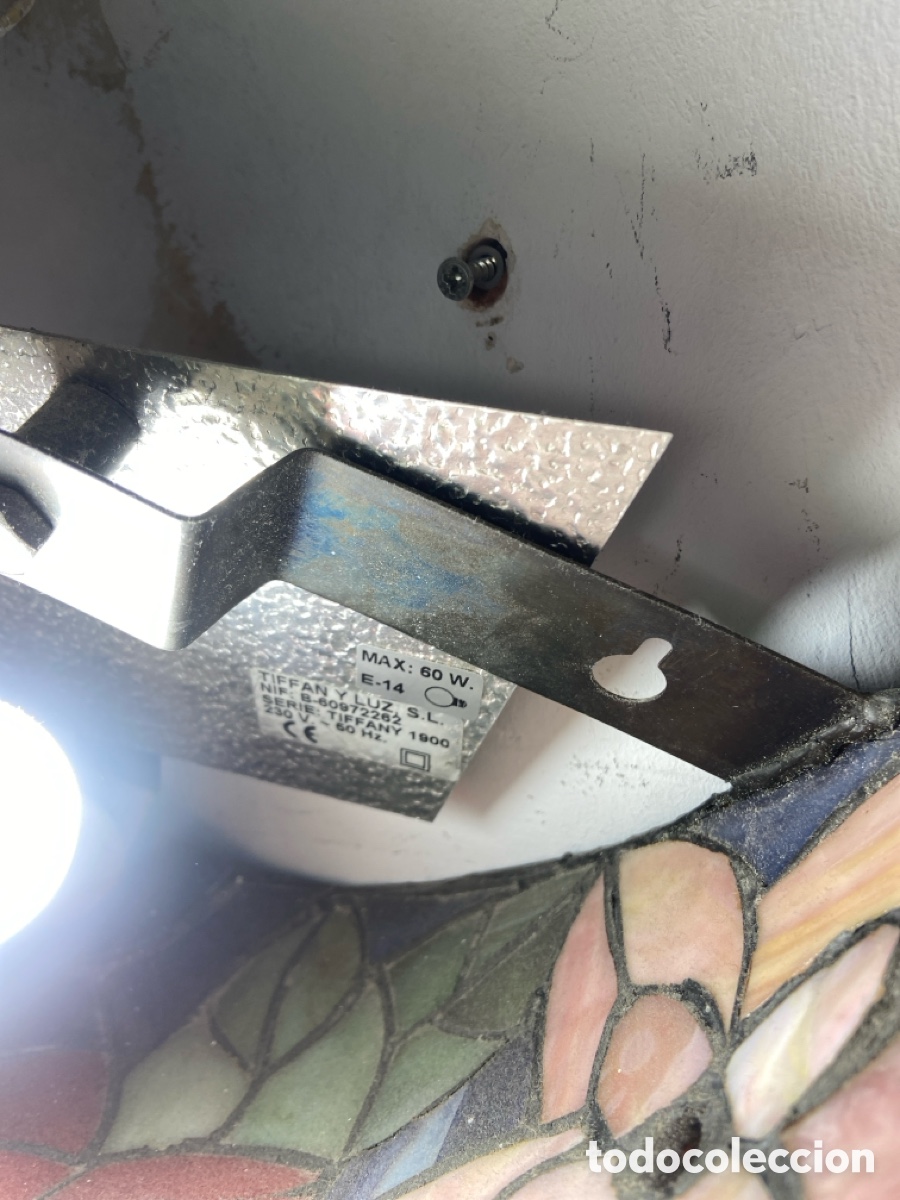 Antig&uuml;edades: Tiffany l&aacute;mpara de pared .Modelo 1900 - Foto 4