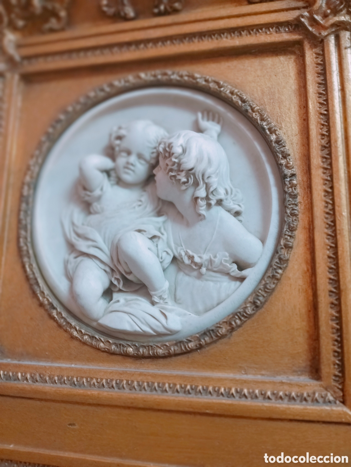 Antig&uuml;edades: Espejo de querub&iacute;n antiguo (2) - Foto 4