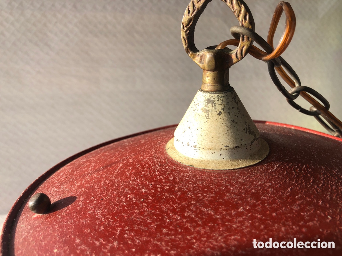 Antig&uuml;edades: Antigua lampara / farol de techo de forja - Foto 6