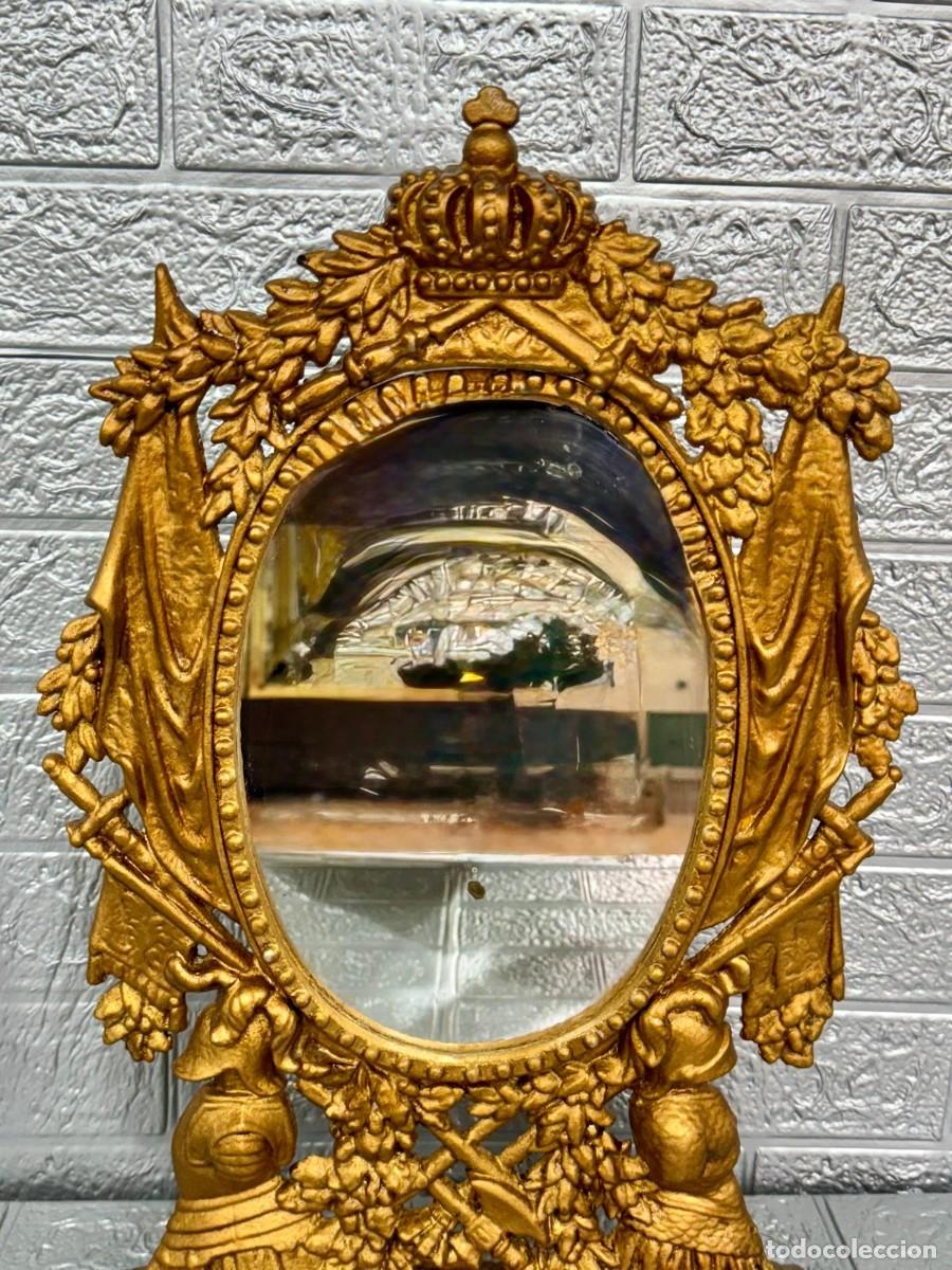 Antig&uuml;edades: ESPEJO TOCADOR DE BRONCE ANTIGUO - Foto 4