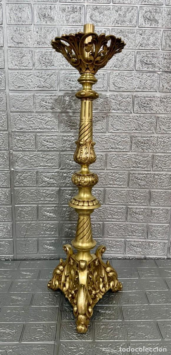 Antig&uuml;edades: Antiguo hachero de bronce de 87 cm - Foto 6