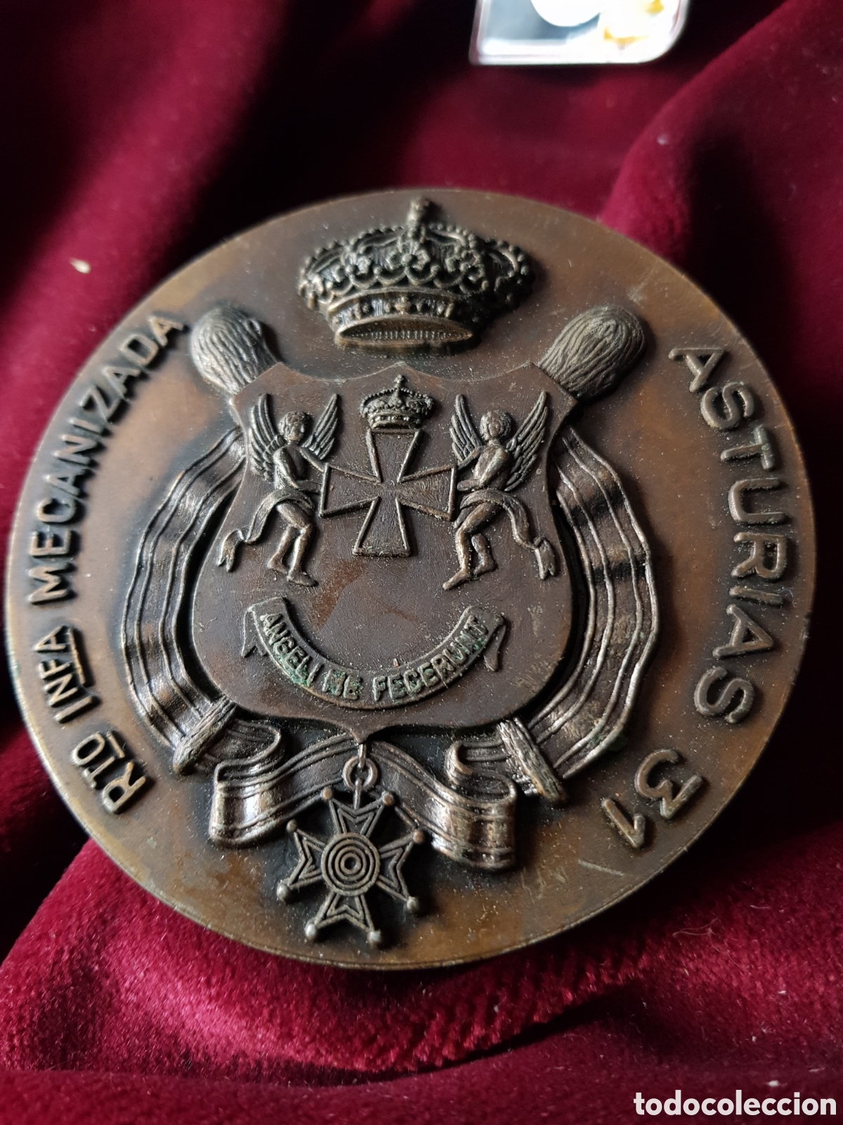 Antig&uuml;edades: ANTIGUO MEDALL&Oacute;N DE BRONCE DE REGIMIENTO INFANTER&Iacute;A ASTURIAS 31