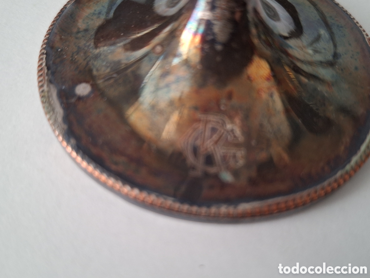 Antig&uuml;edades: Cuatro copas de cristal plateadas - Foto 5