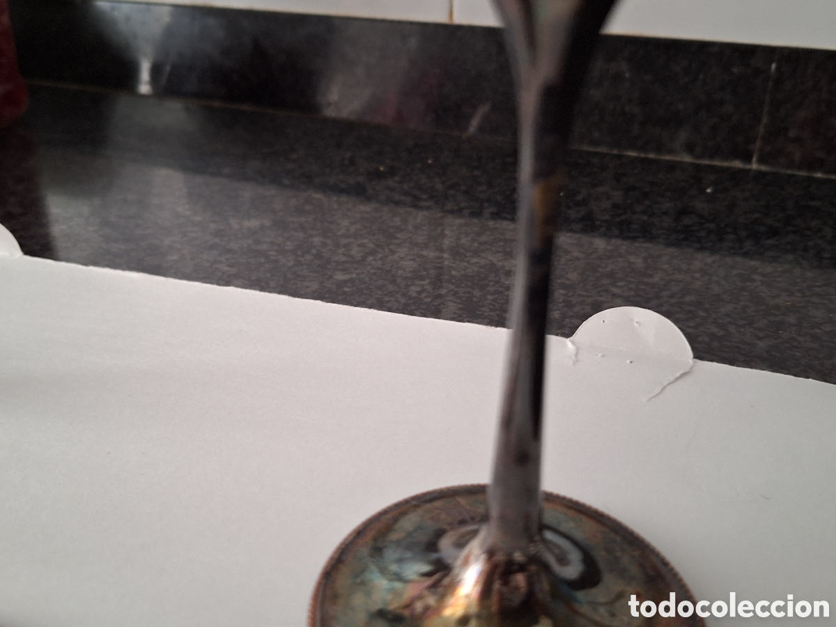 Antig&uuml;edades: Cuatro copas de cristal plateadas - Foto 8