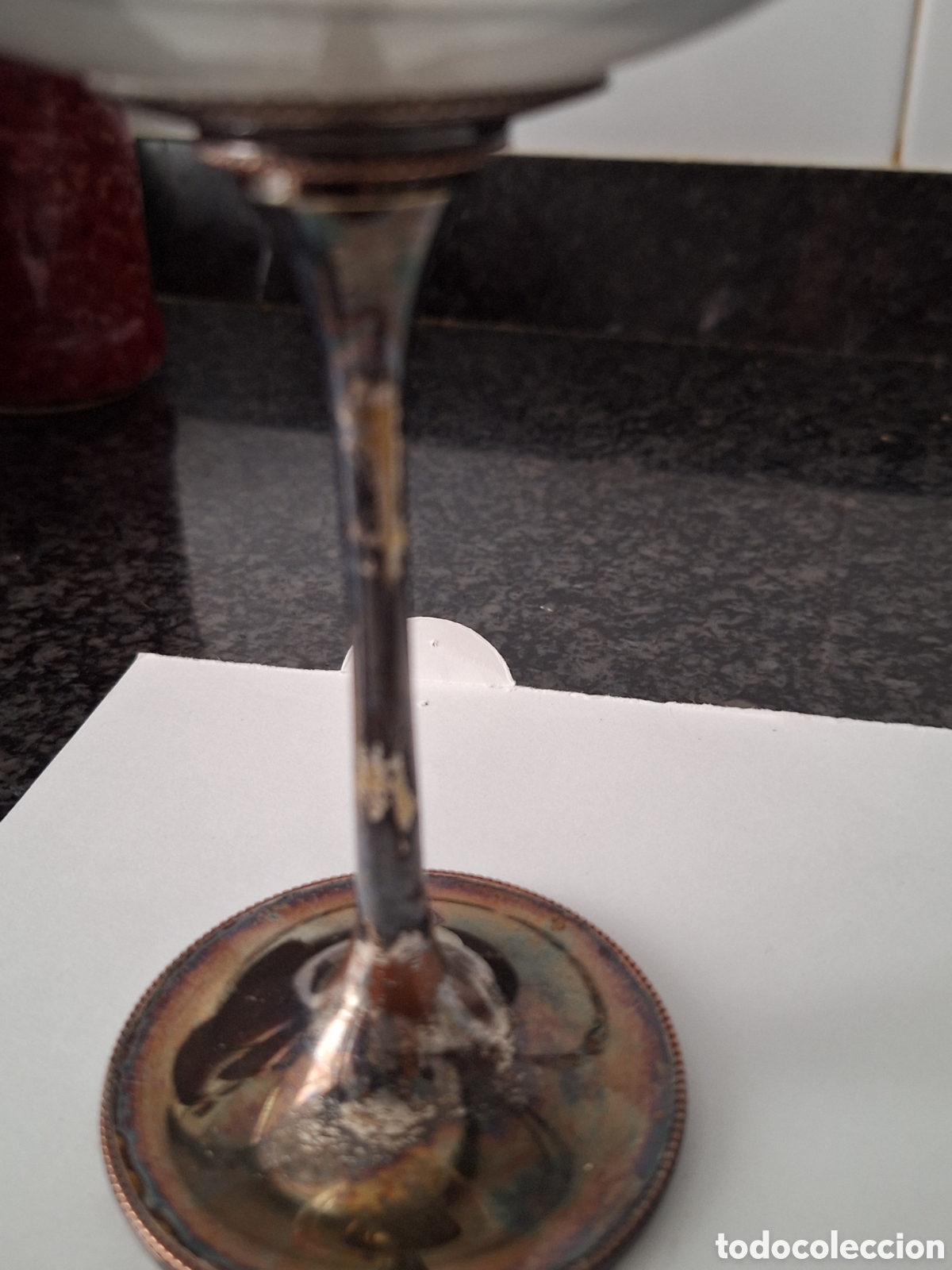 Antig&uuml;edades: Cuatro copas de cristal plateadas - Foto 9
