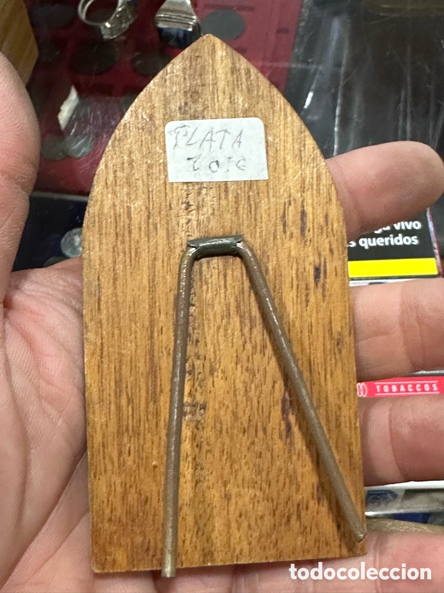Antig&uuml;edades: Medalla de la virgen de Lourdes, plata - Foto 2