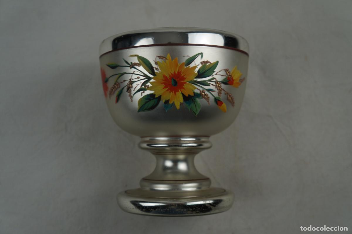 Antig&uuml;edades: COPA DE VIDRIO AL MERCURIO. SIGLO XIX. - Foto 1