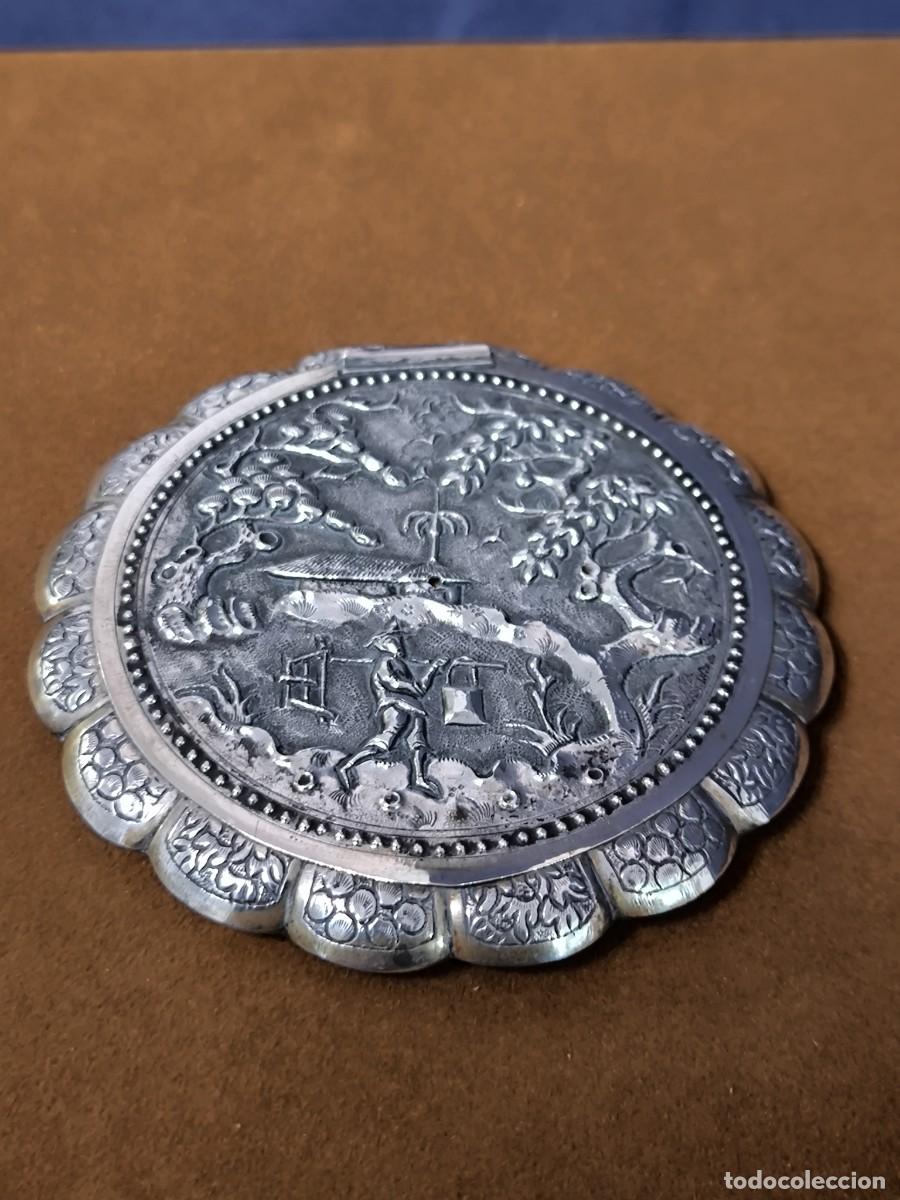 Antig&uuml;edades: POLVERA CHINA EN PLATA BAJA - Foto 6