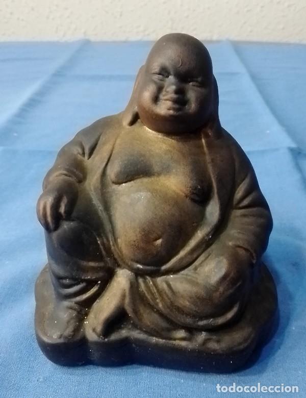 Antig&uuml;edades: figura barro buda sentado - Foto 2