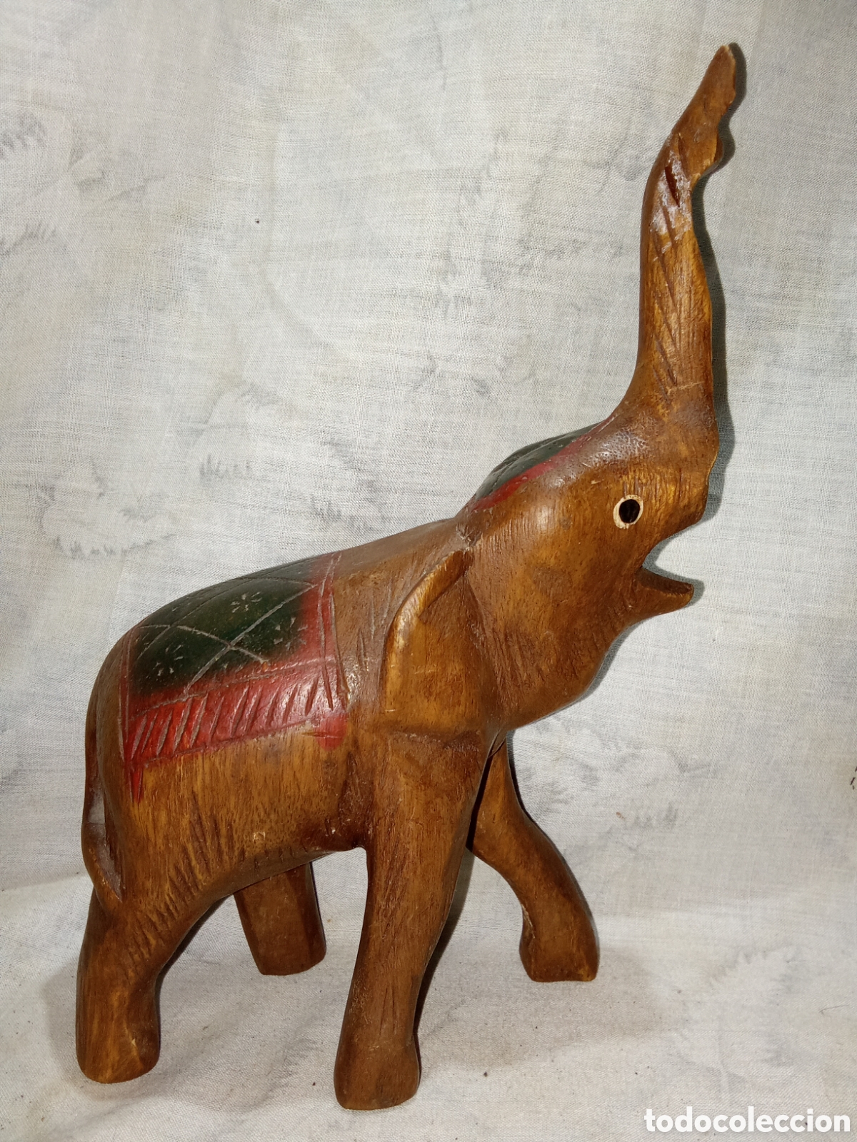 Antig&uuml;edades: BONITO ELEFANTE TALLADO EN MADERA - Foto 2