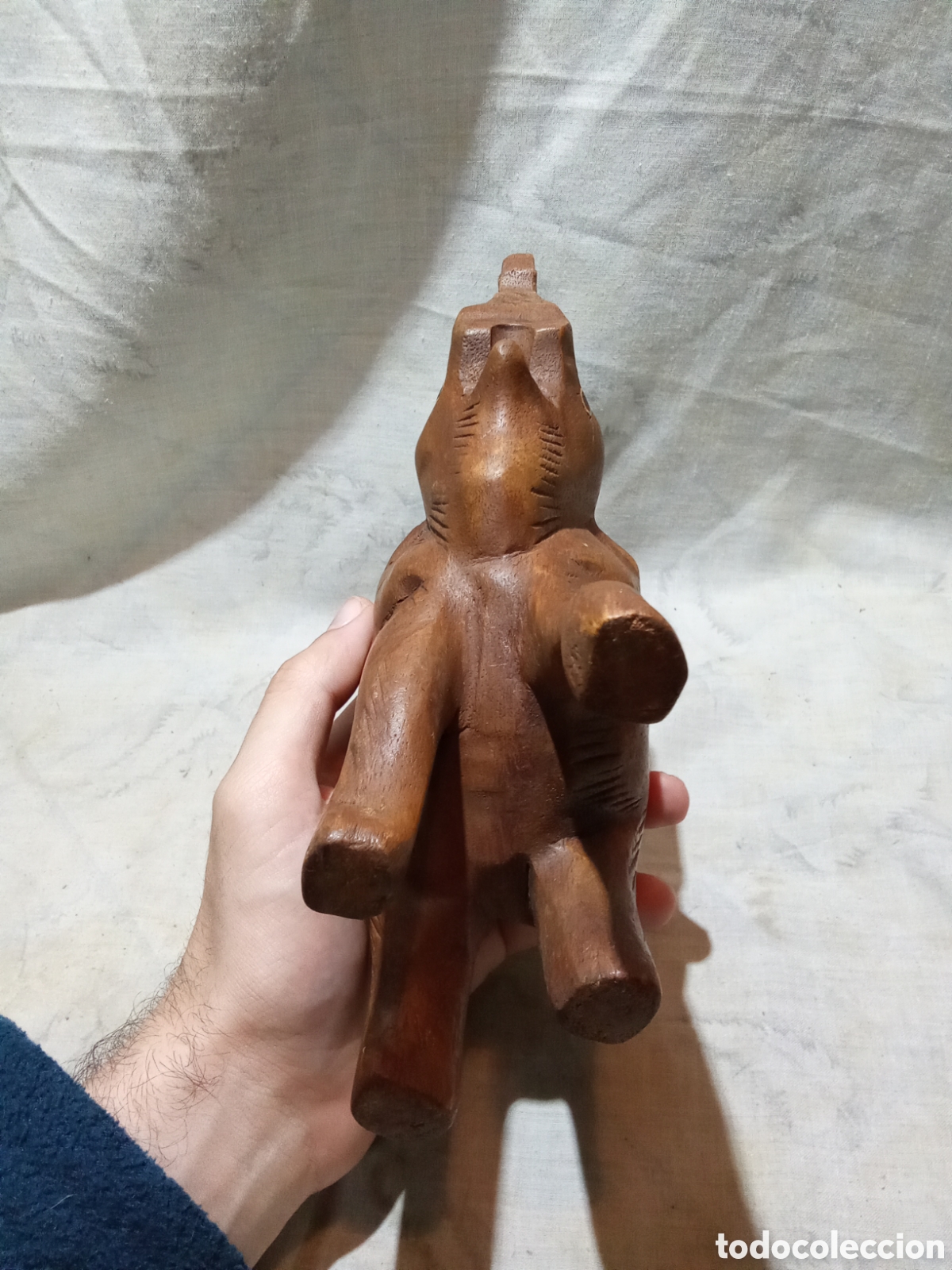 Antig&uuml;edades: BONITO ELEFANTE TALLADO EN MADERA - Foto 6