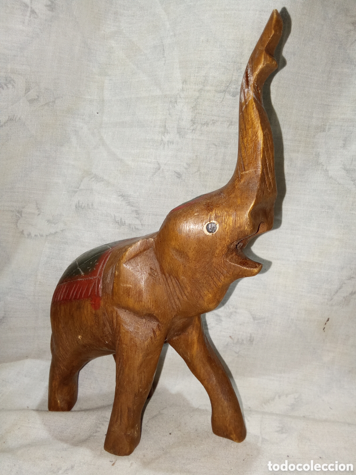 Antig&uuml;edades: BONITO ELEFANTE TALLADO EN MADERA - Foto 1