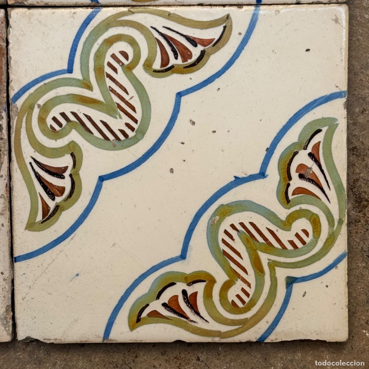 Antig&uuml;edades: Cuadro de 4 Azulejos - Valencia S. XIX - Foto 2