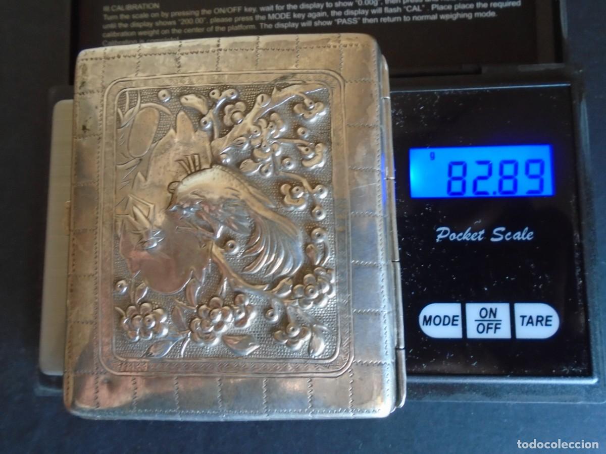 Antig&uuml;edades: (PLA-250404)PITILLERA DE PLATA REPUJADA - Foto 9