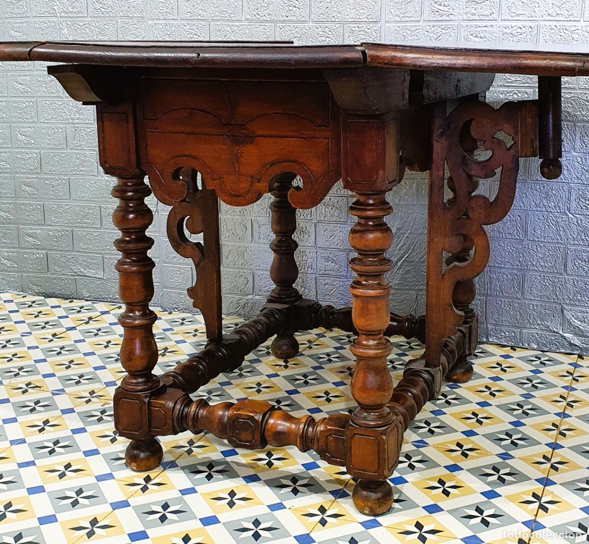 Antig&uuml;edades: Mesa con alas abatible S.XIX - Foto 1