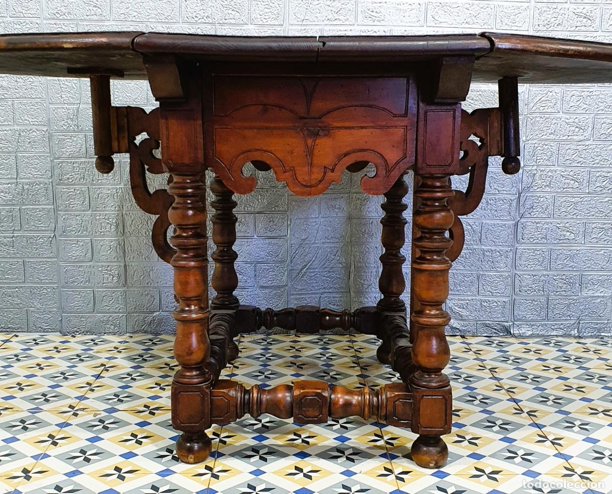 Antig&uuml;edades: Mesa con alas abatible S.XIX - Foto 5