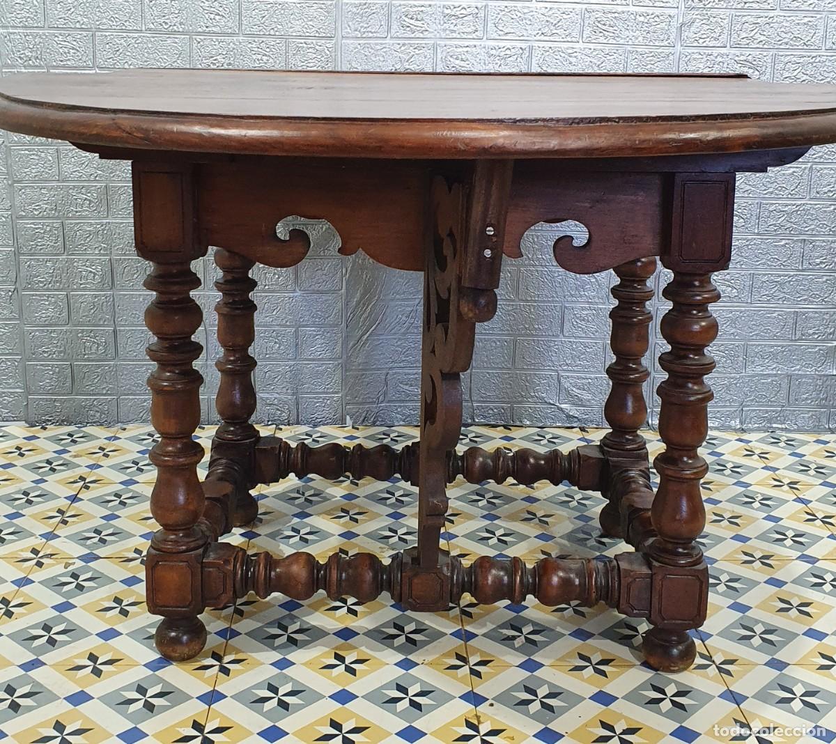 Antig&uuml;edades: Mesa con alas abatible S.XIX - Foto 8