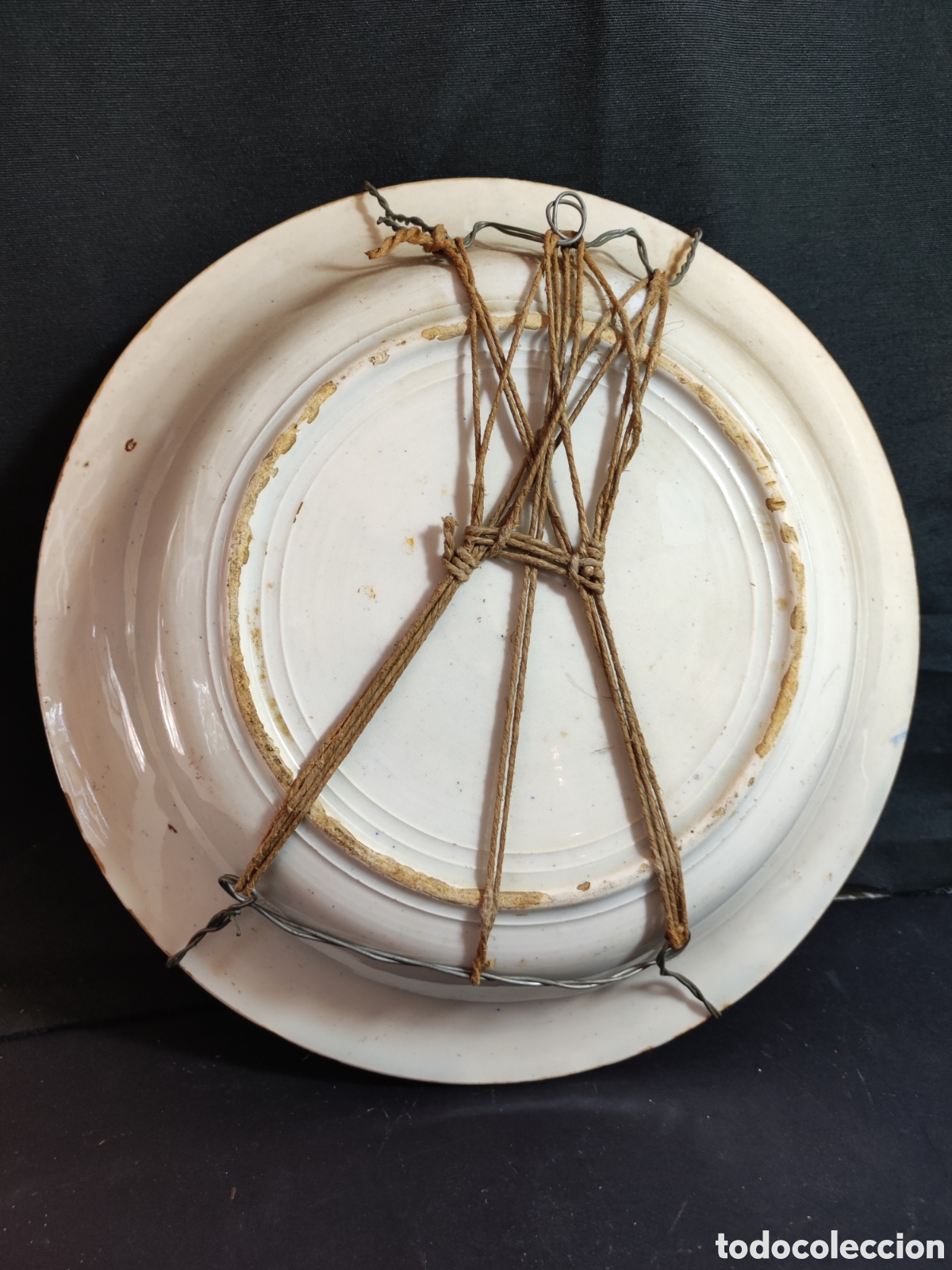 Antig&uuml;edades: Plato decorado antiguo con claveles - Foto 4