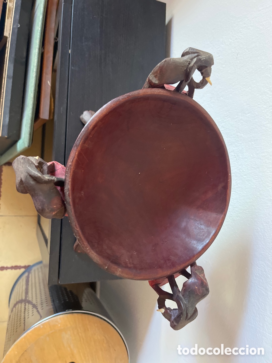 Antig&uuml;edades: Tr&iacute;pode africano madera centro mesa - Foto 4