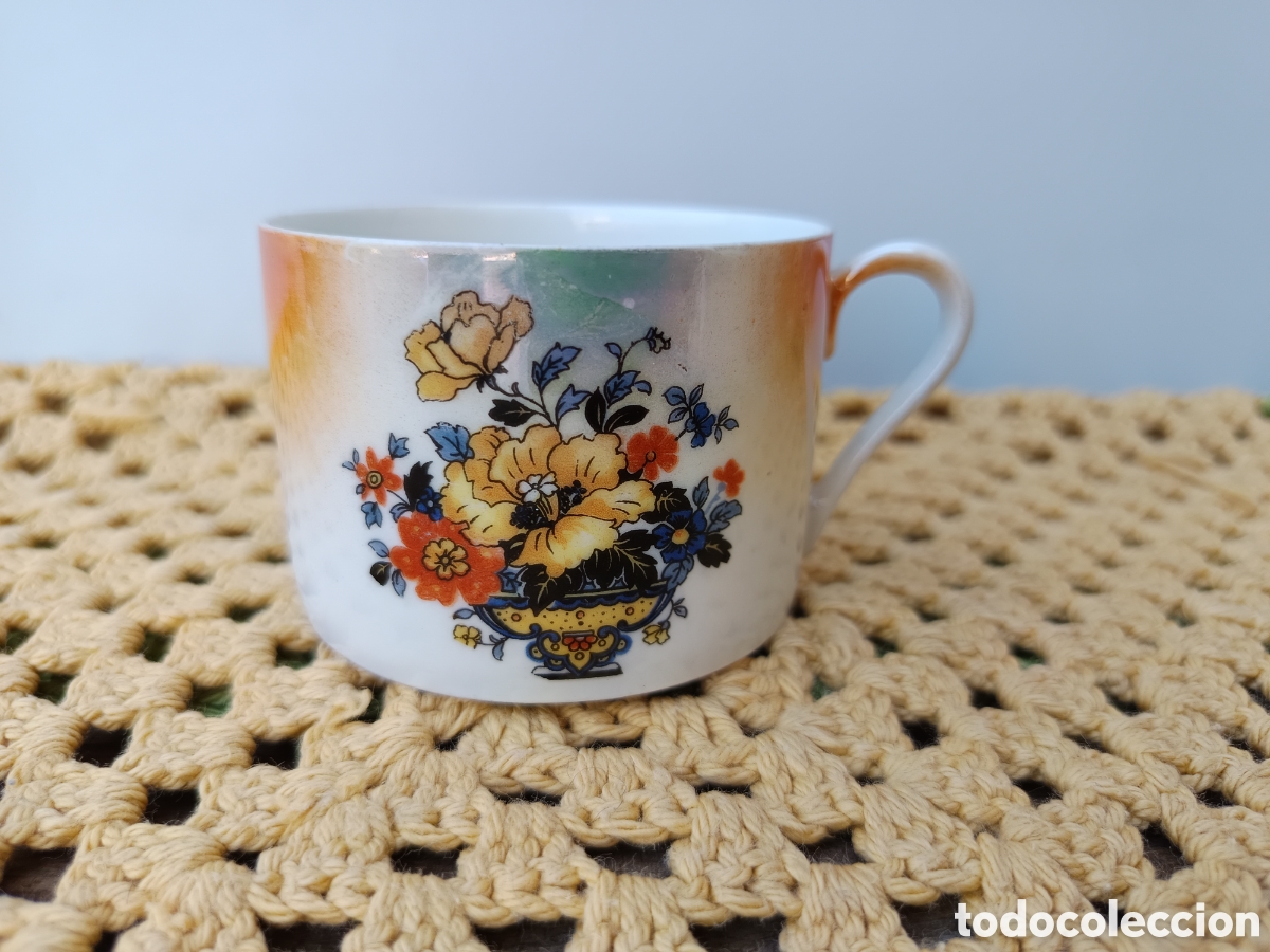 Antiquit&eacute;s: Taza porcelana Checoslovaquia