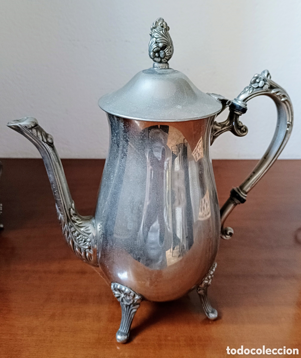 Antig&uuml;edades: Antiguo juego CAF&Eacute;/INFUSI&Oacute;N con complemento para leche y azucarero. - Foto 3