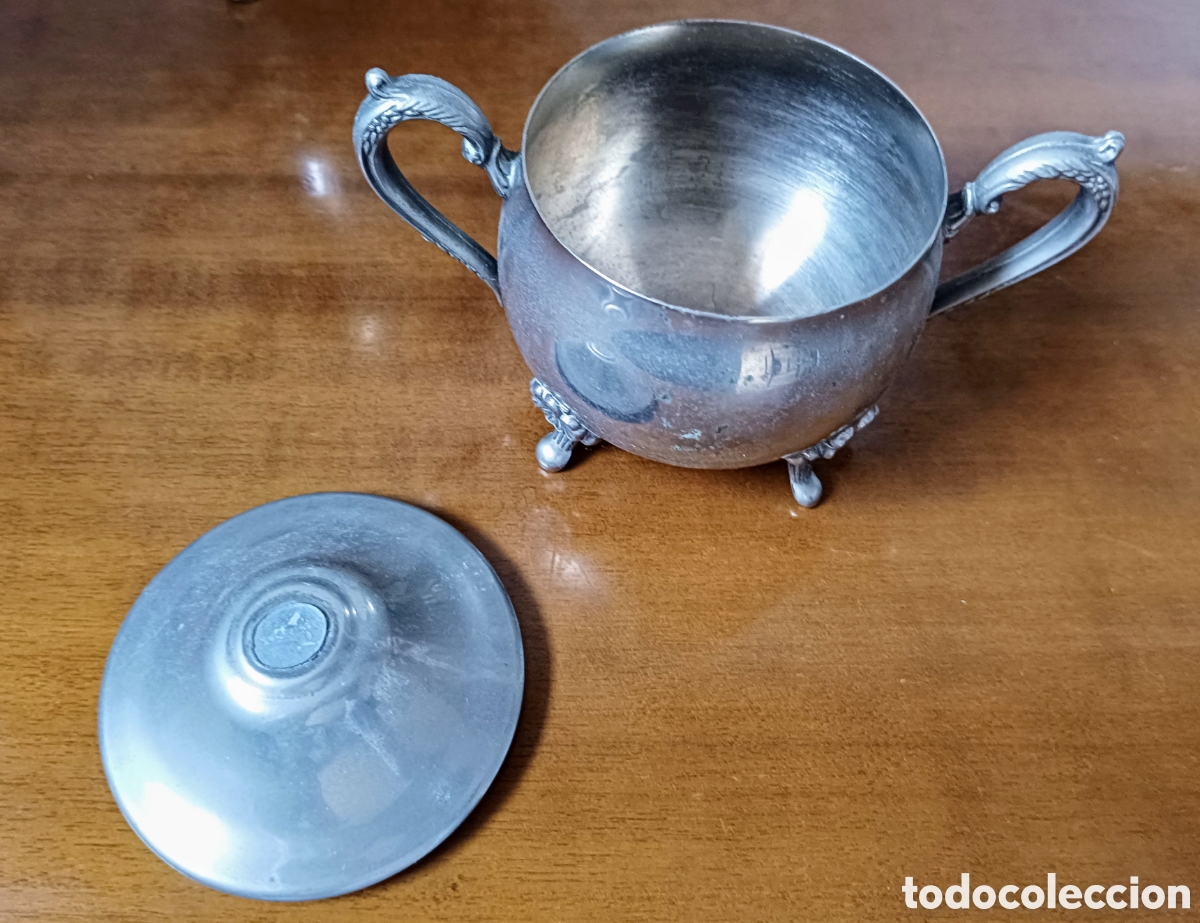 Antig&uuml;edades: Antiguo juego CAF&Eacute;/INFUSI&Oacute;N con complemento para leche y azucarero. - Foto 5