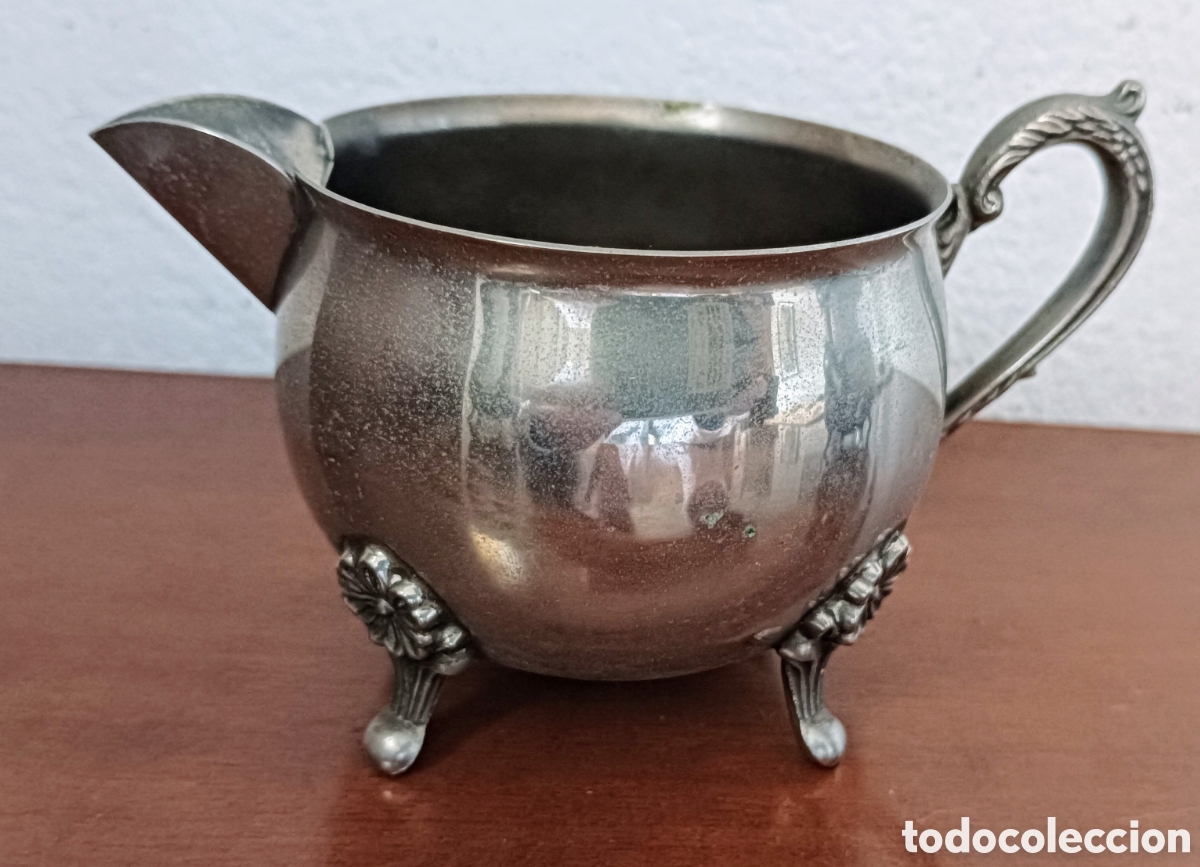 Antig&uuml;edades: Antiguo juego CAF&Eacute;/INFUSI&Oacute;N con complemento para leche y azucarero. - Foto 7