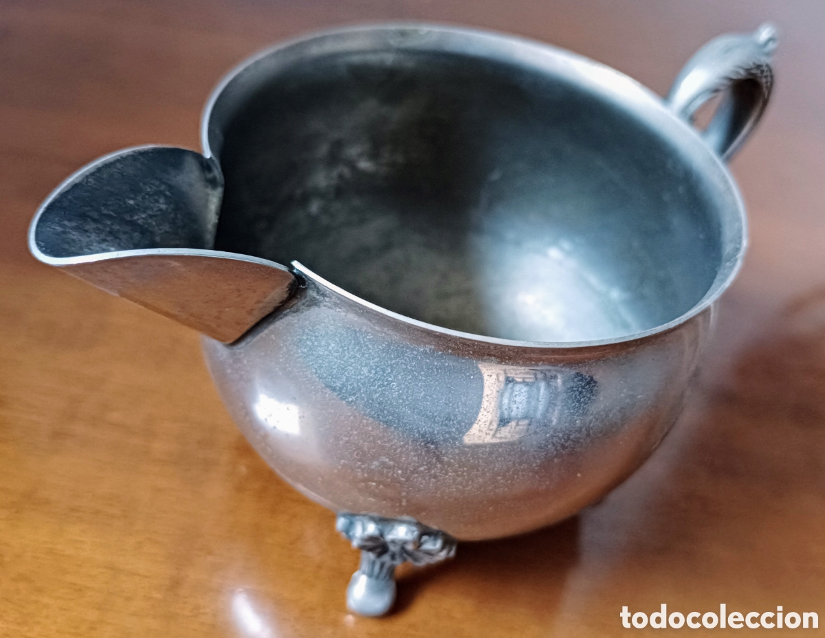 Antig&uuml;edades: Antiguo juego CAF&Eacute;/INFUSI&Oacute;N con complemento para leche y azucarero. - Foto 8