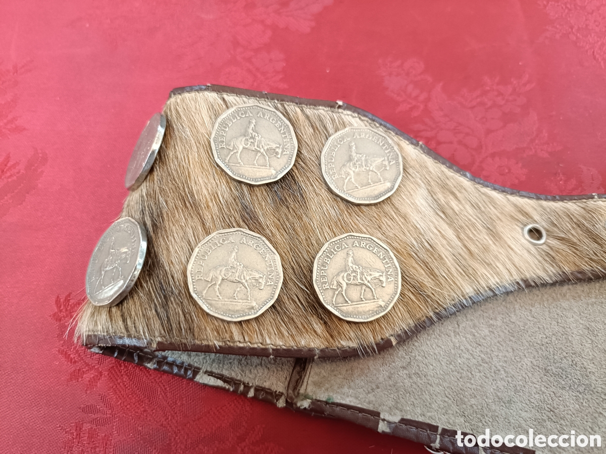 Antig&uuml;edades: CINTURON GAUCHO ARGENTINO CON MONEDAS - Foto 6
