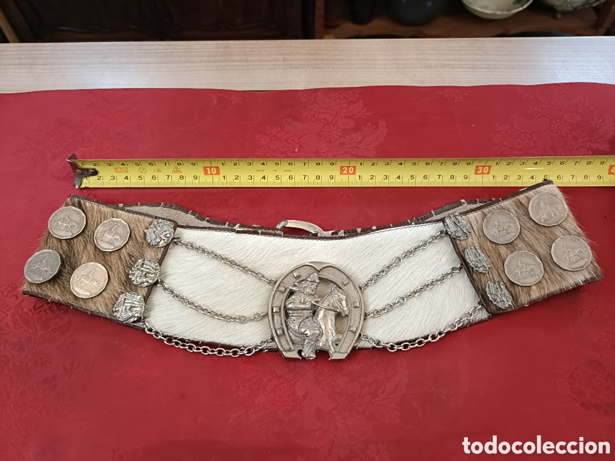 Antig&uuml;edades: CINTURON GAUCHO ARGENTINO CON MONEDAS - Foto 9