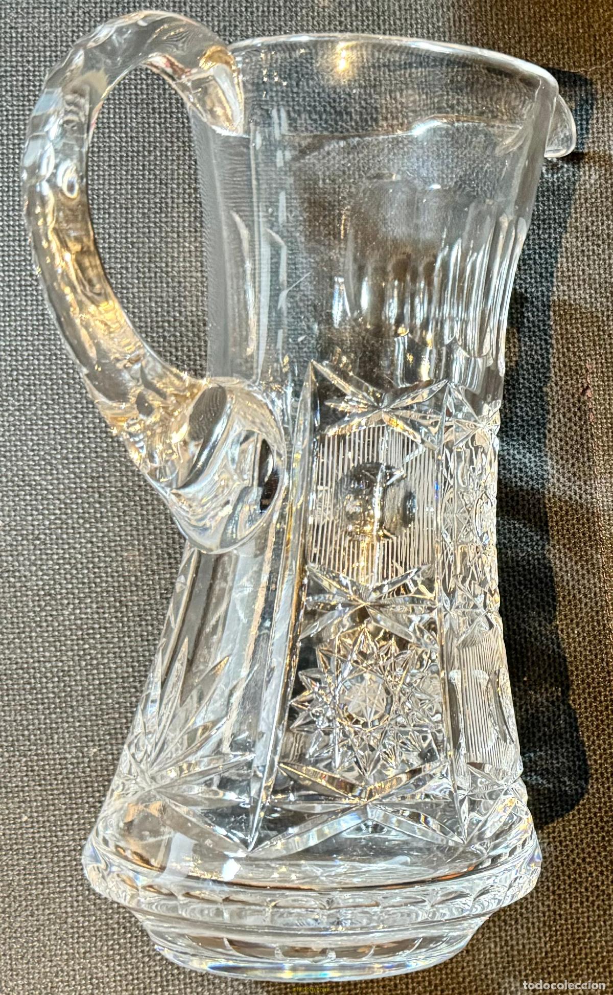 Antig&uuml;edades: PRECIOSA JARRA DE CRISTAL 26cm - Foto 4