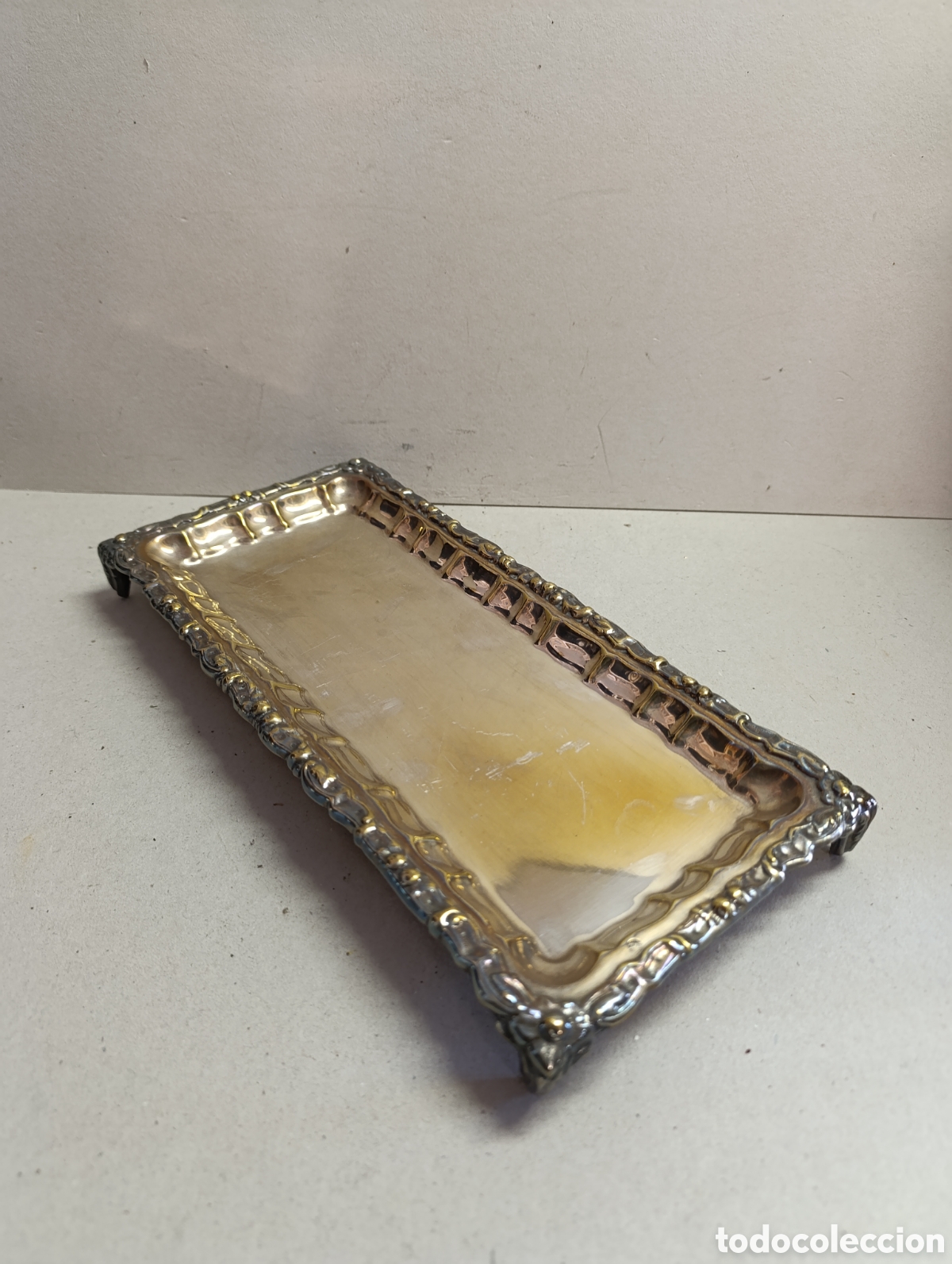 Antig&uuml;edades: BANDEJA TARJETERO SALVILLA, 4 PATAS, RECTANGULAR. - Foto 2