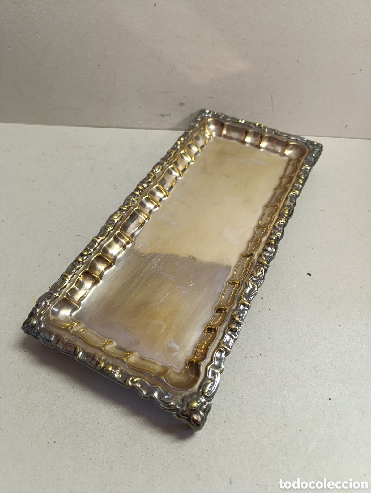 Antig&uuml;edades: BANDEJA TARJETERO SALVILLA, 4 PATAS, RECTANGULAR. - Foto 3