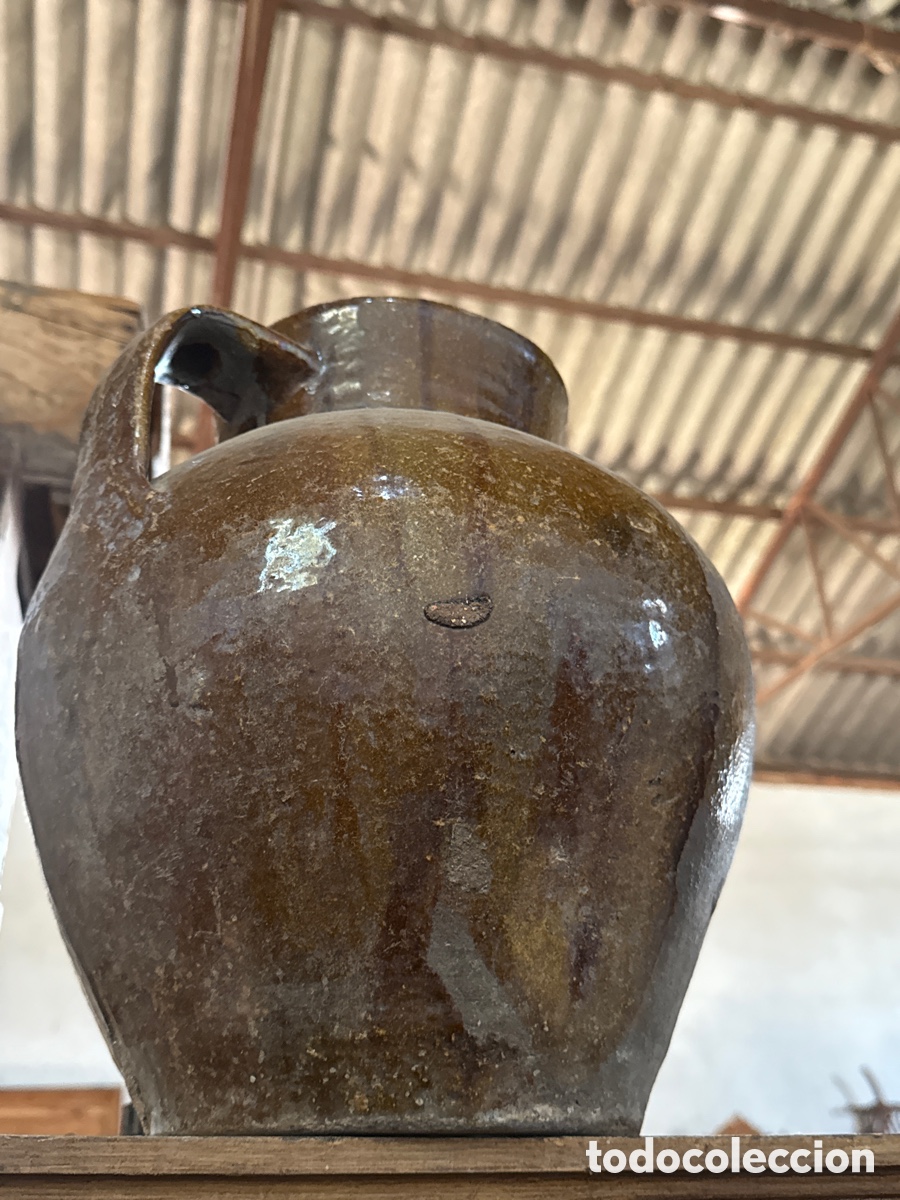 Antig&uuml;edades: Olla de barro vidriada - Foto 2