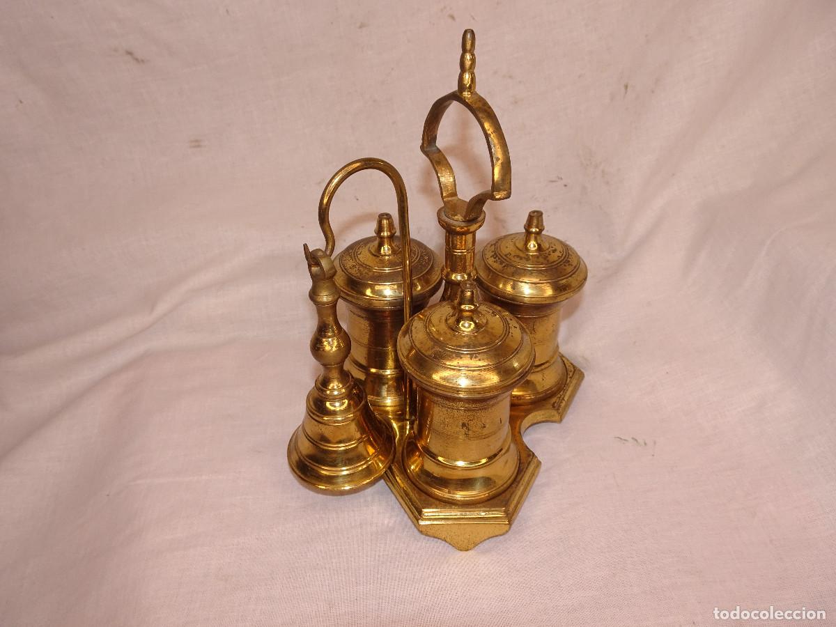 Antig&uuml;edades: Escribania de bronce con campanilla. - Foto 1