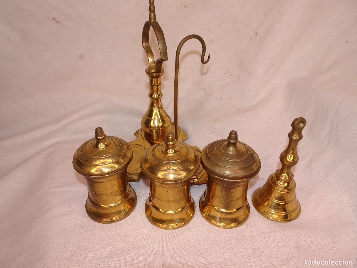 Antig&uuml;edades: Escribania de bronce con campanilla. - Foto 3