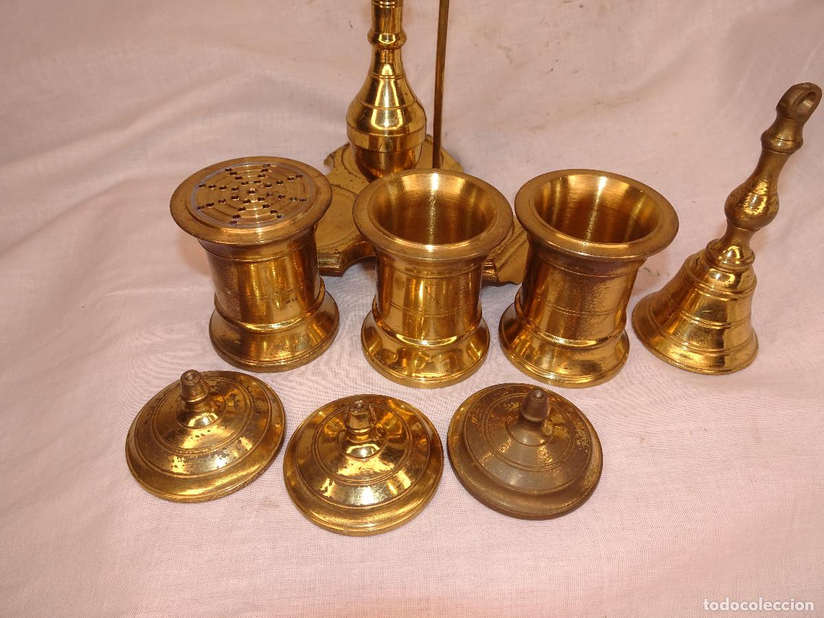 Antig&uuml;edades: Escribania de bronce con campanilla. - Foto 4