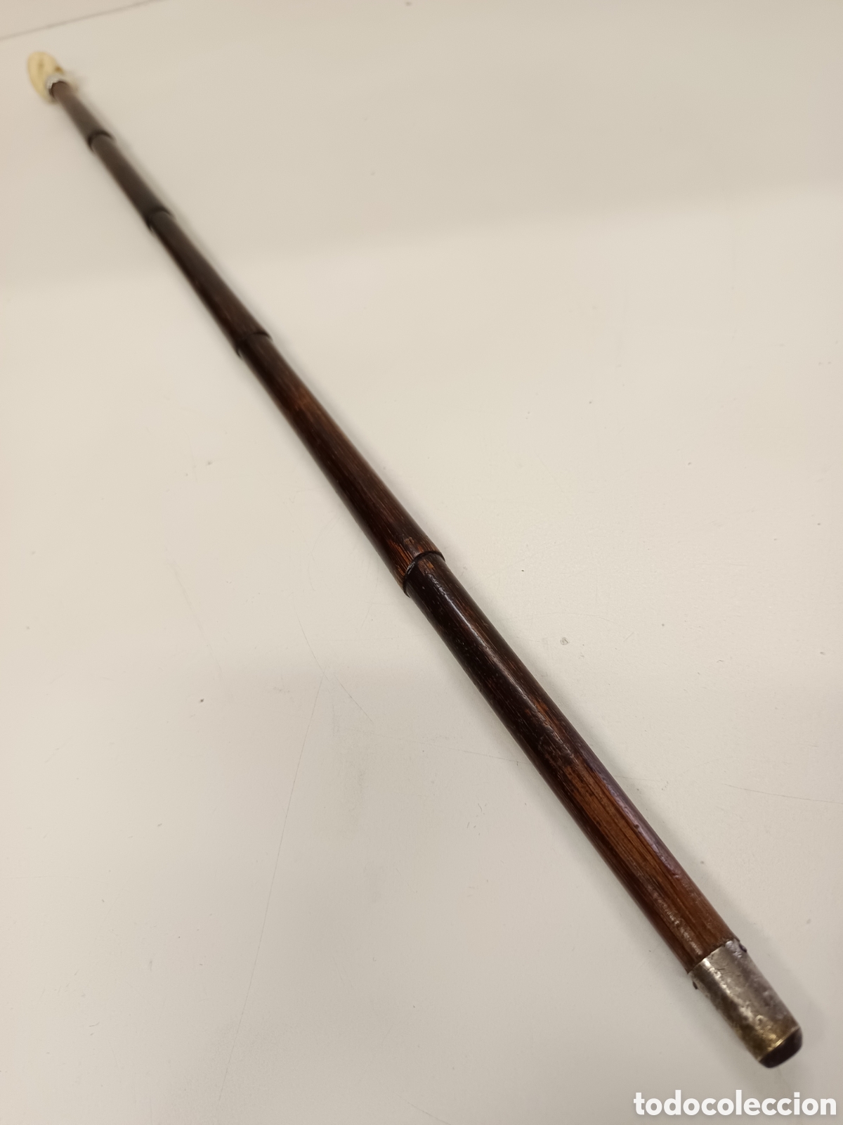 Antig&uuml;edades: Bast&oacute;n madera Partridgewood, plata y marf - Foto 9