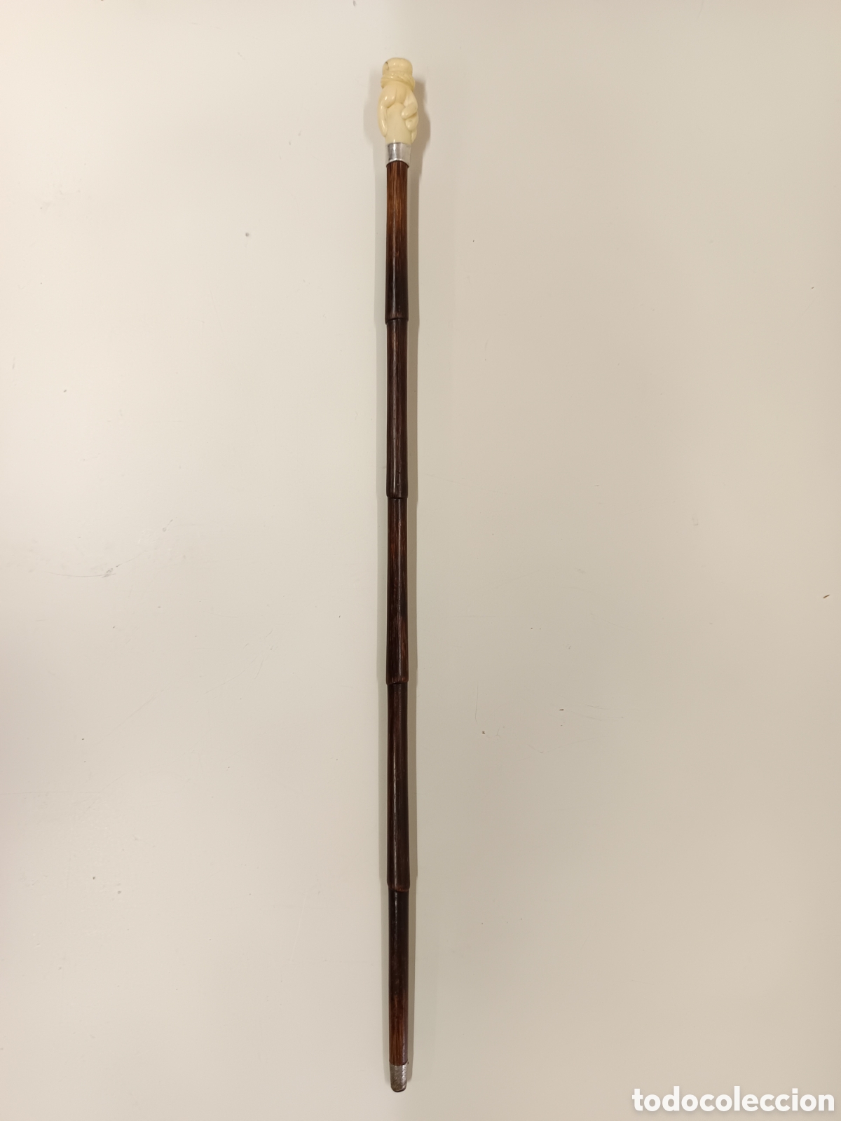 Antig&uuml;edades: Bast&oacute;n madera Partridgewood, plata y marf - Foto 2