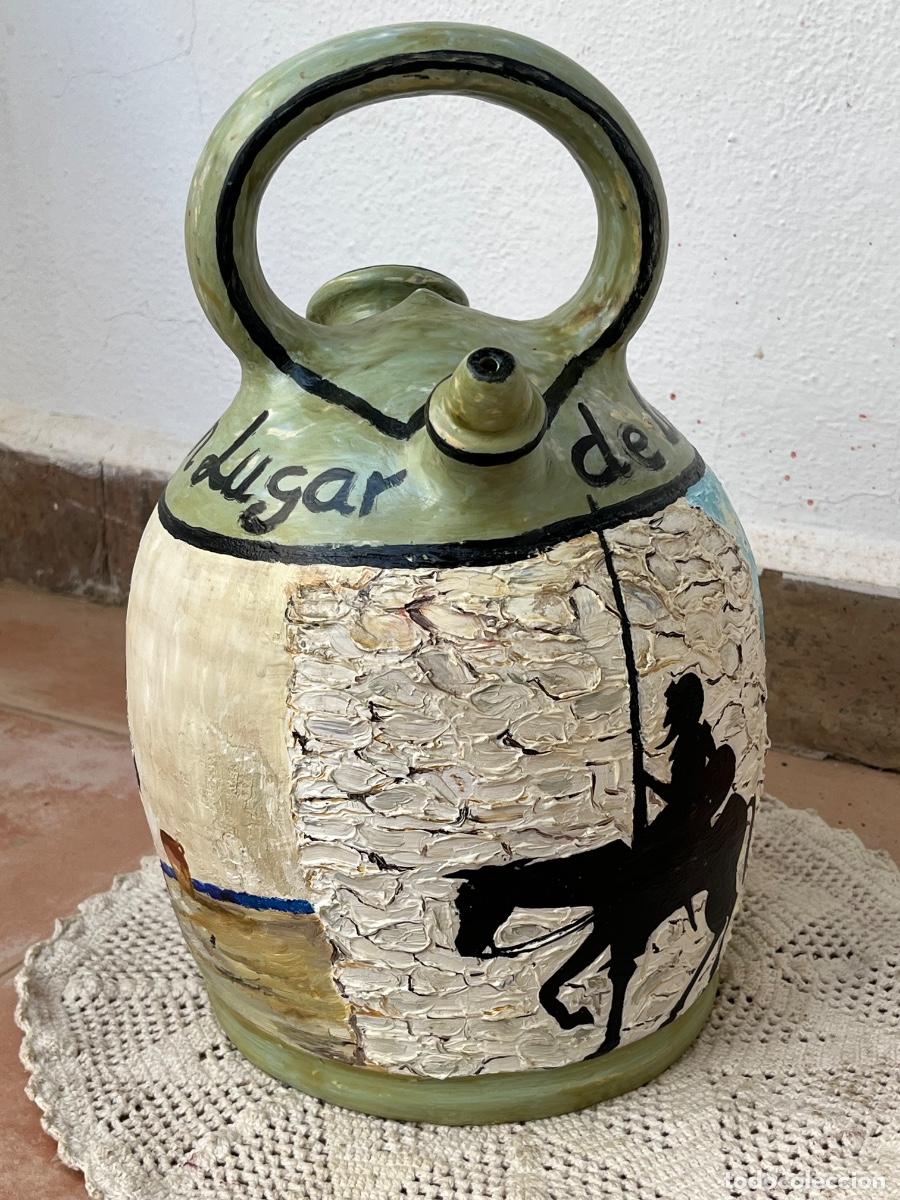 Antig&uuml;edades: Bonito botijo dedicado a La Mancha. - Foto 4