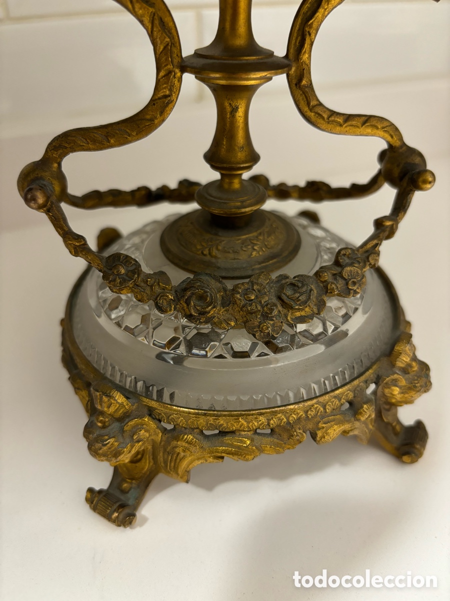 Antig&uuml;edades: Antiguo frutero centro de mesa de bronce estilo imperio - Foto 2