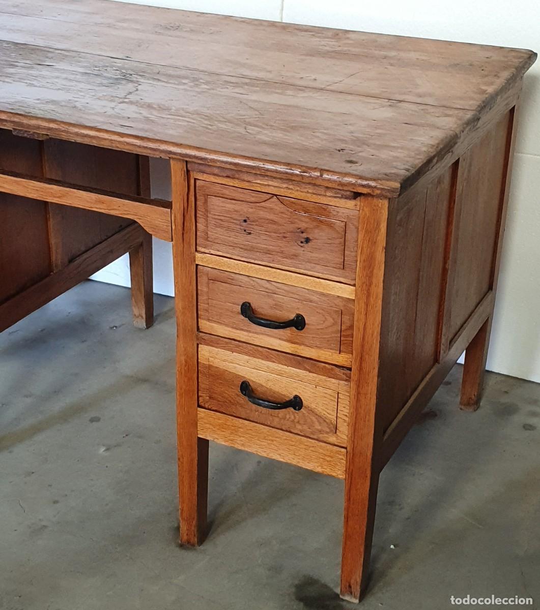 Antig&uuml;edades: Antiguo escritorio con extra&iacute;bles - Foto 4