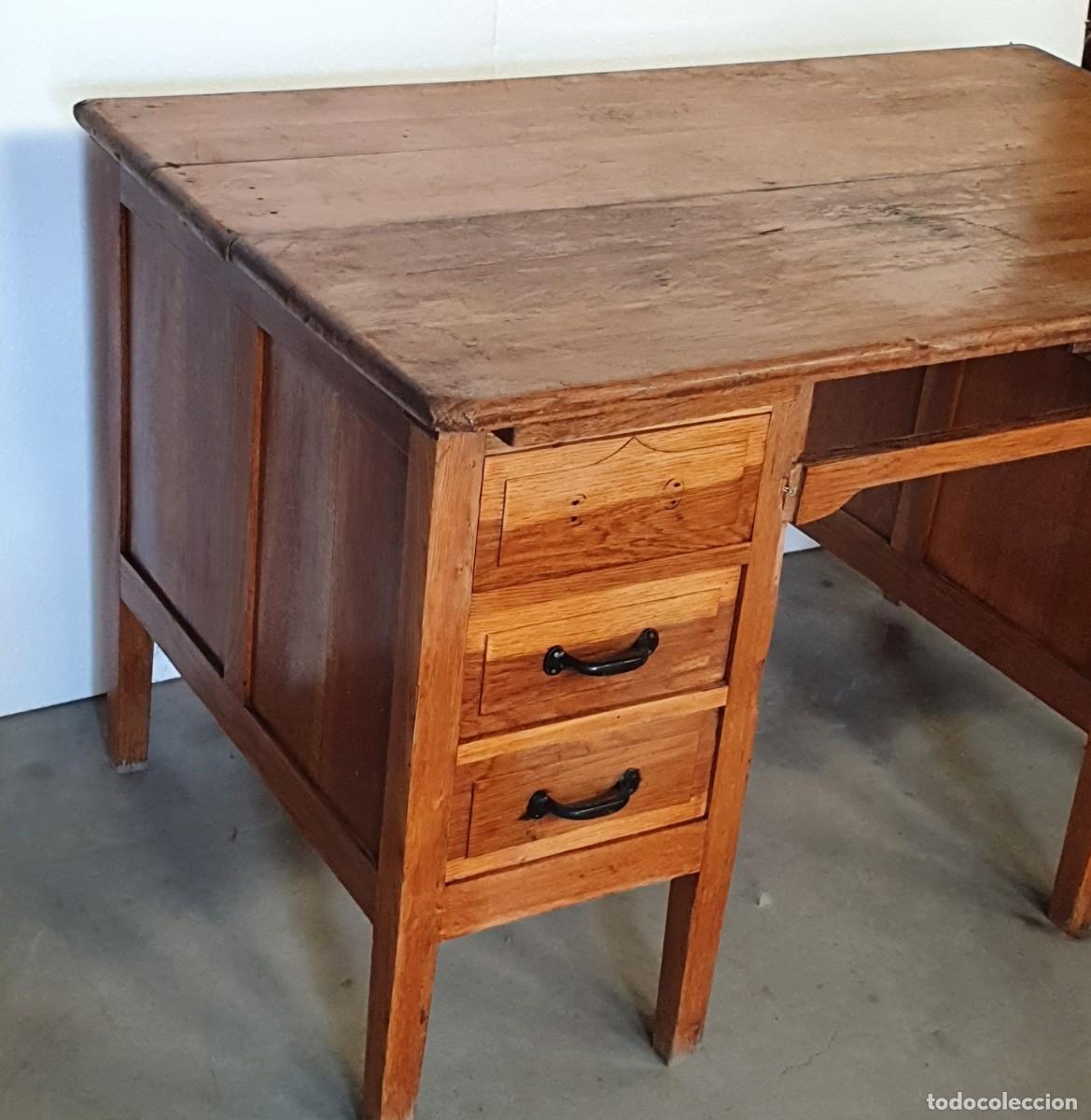 Antig&uuml;edades: Antiguo escritorio con extra&iacute;bles - Foto 5