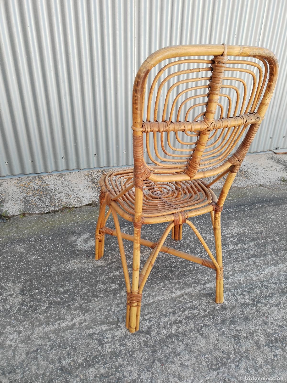 Antig&uuml;edades: silla vintage de mimbre - Foto 2