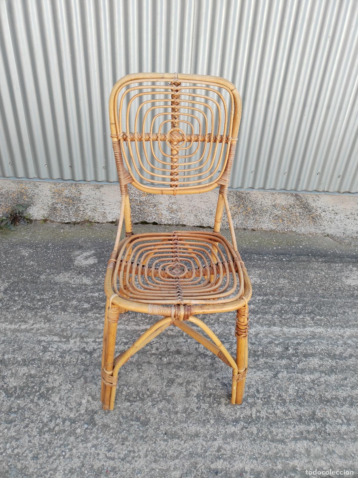 Antig&uuml;edades: silla vintage de mimbre - Foto 7