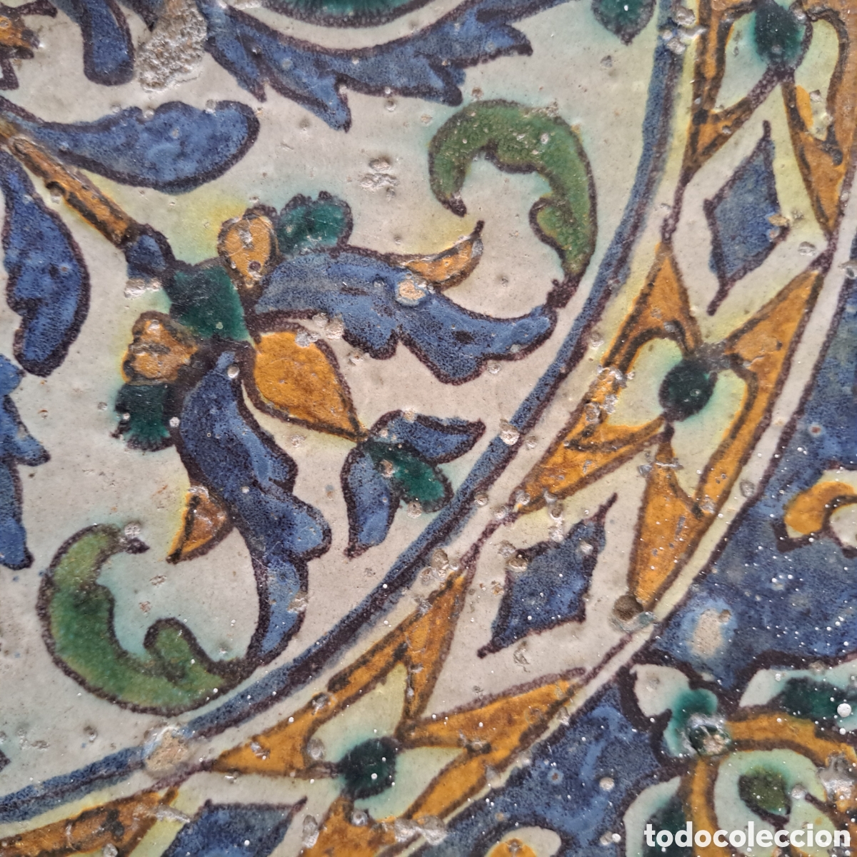 Antig&uuml;edades: Azulejo posible Tunez. - Foto 2
